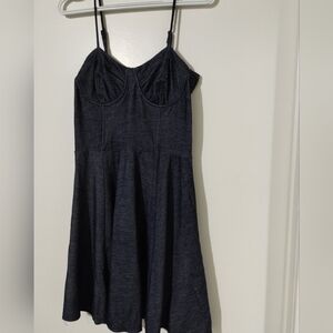 Three Hearts Denim Midi Dress